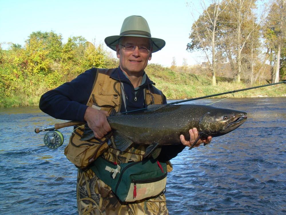 Dan Smalls from Dan Smalls Outdoor Radio holding a Salmon