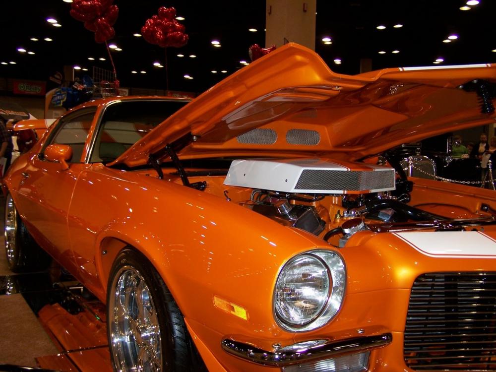 Muscle Car, Orange Camaro