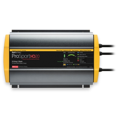 ProMariner ProSport HD20, 44020 2-Bank Battery Charger, 12V 20A
