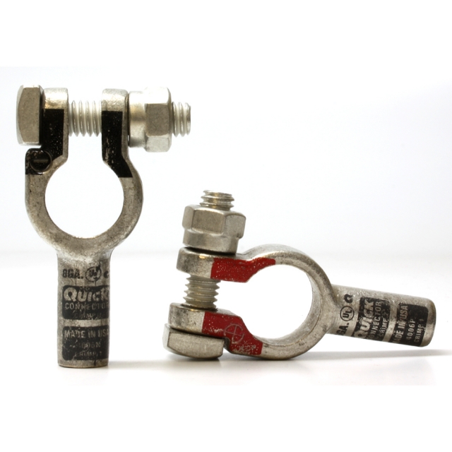 8 Gauge Straight Terminal Clamp Connector