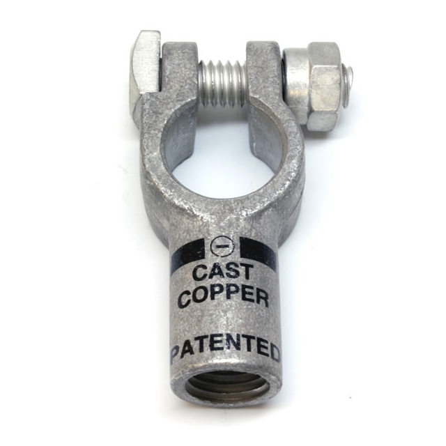 2/0 Gauge Negative Straight Compression Terminal Clamp Connector