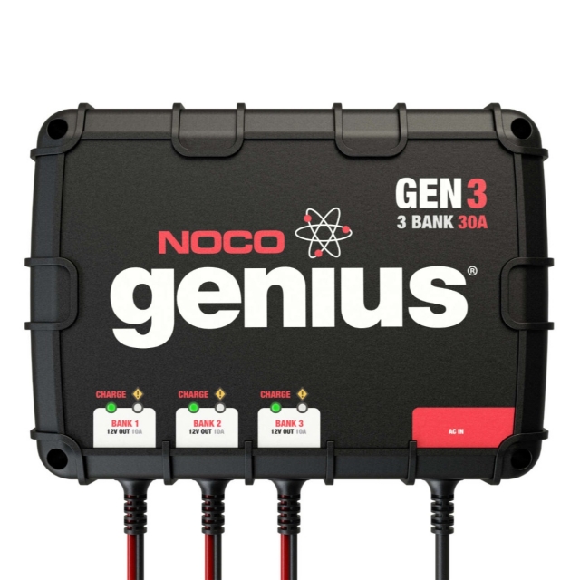 NOCO Genius GEN3 3 bank on-board marine boat battery charger