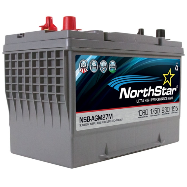 NorthStar NSB-AGM27M Group Size 27 Marine Battery