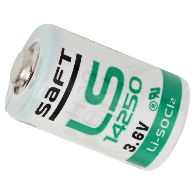 Saft LS14250 Lithium Battery, 3.6 Volt 1200mAh