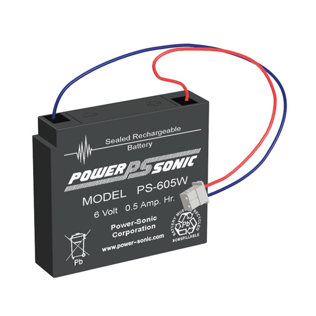 PS-605 - 6 Volt 0.5 Ah Sealed Lead Acid Battery