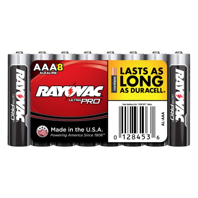 Rayovac Ultra Pro AAA Alkaline Batteries 8 Pack