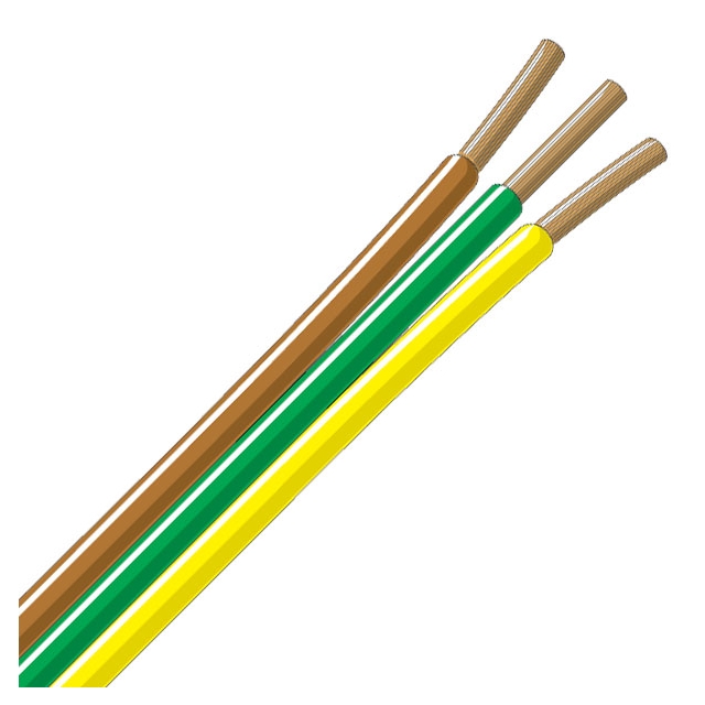 Trailer Wire - Bonded 3 Conductor 14 Gauge Brown, Green & Yellow