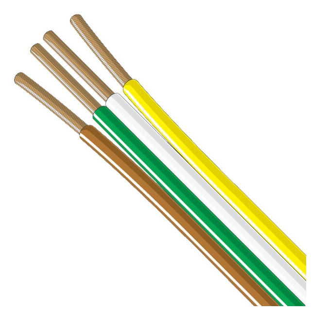 Trailer Wire - Bonded 4 Conductor 16 Gauge Brown, Green & Yellow