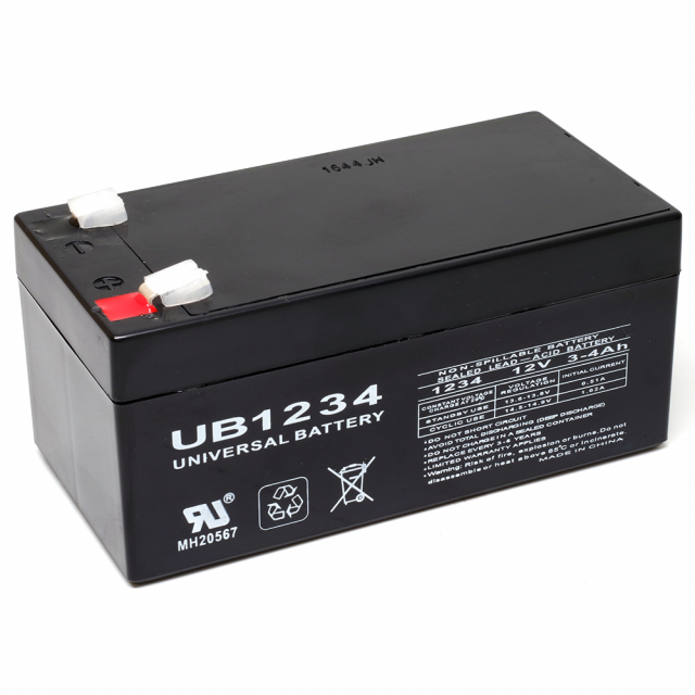 Universal UB1234 / D5740 Sealed Lead Acid Battery, 12V 3.4AH