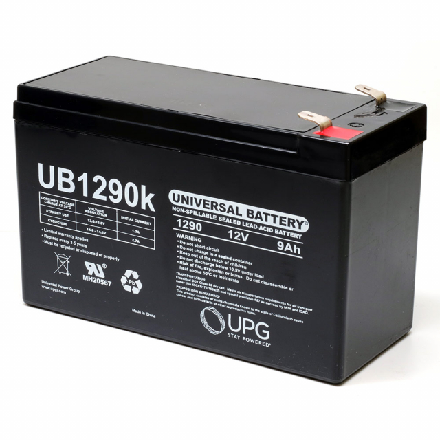 Universal UB1290 Sealed Lead Acid Battery, 12V 9AH