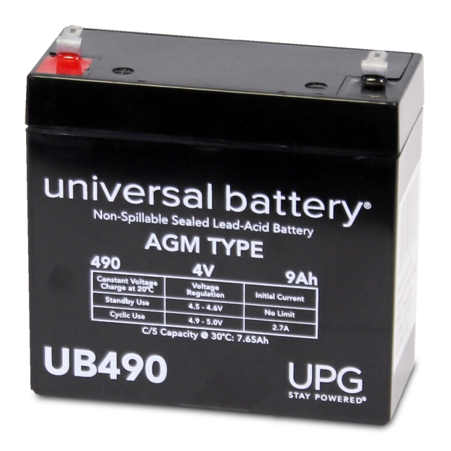 Universal UB490 / D5798 Sealed Lead Acid Battery, 4V 9AH