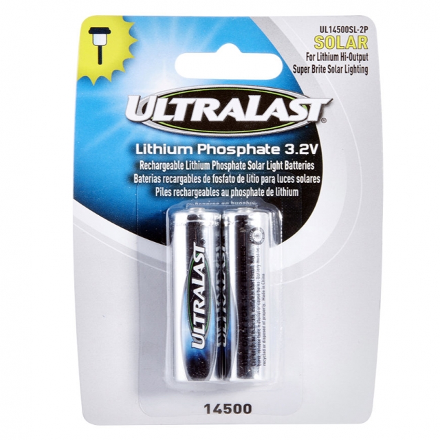 UltraLast UL14500SL-2P LiFePO4 Batteries, 2 Pack