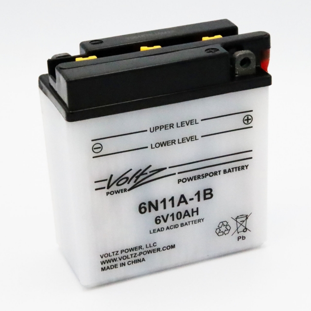 Voltz Power 6N11A-1B power sports battery, 6V 10Ah
