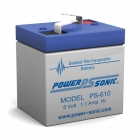 Power Sonic 6 Volt 1.1 Ah Battery, PS-610