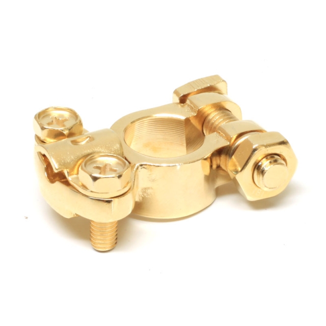Gold Plated Battery Terminal Clamp Connector Right