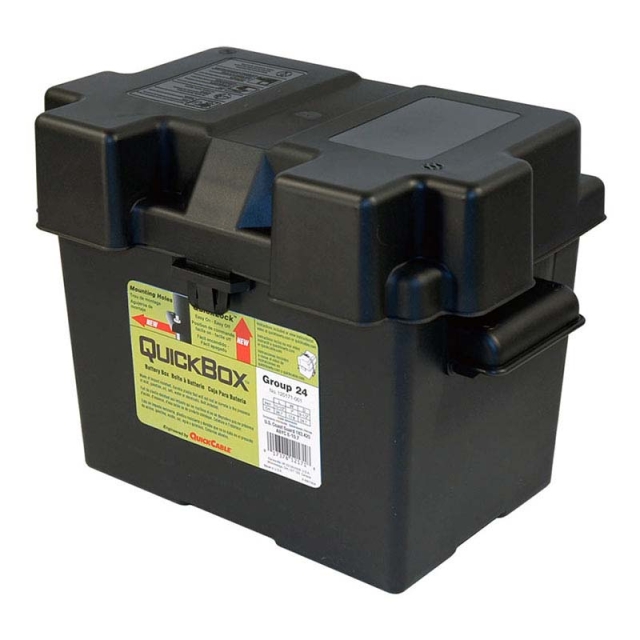 Plastic Battery Box for Group Size 24 Batteries 120171, Made in USA.