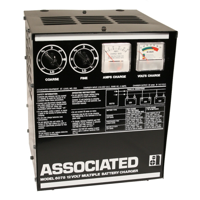 Associated Equipment Multiple Battery Parallel Battery Charger, Model 6078
