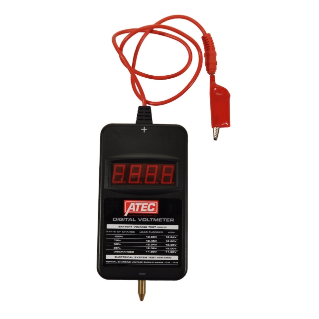 ATEC by Associated Equipment digital volt meter for 6 and 12 volt battereis