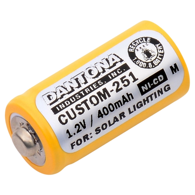 2/3AA NiCD Battery, 1.2V 400mAh, Rechargeable