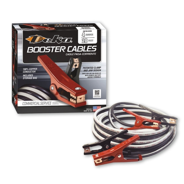Commercial Booster Cables, 4 Gauge 20'