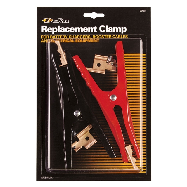 Replacement mechanic style jumper cable and jump starter pack clamps
