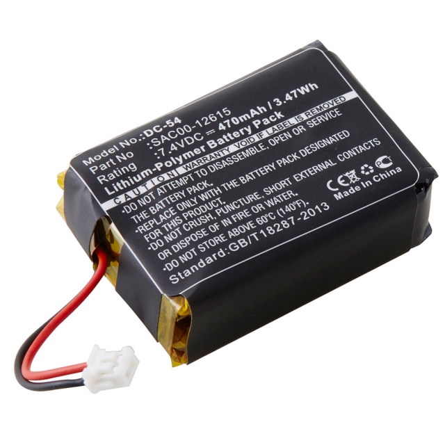 Replacement SportDOG SD-1225, SDT54-13923 dog collar transmitter battery, 7.4 Volts 470 mAh lithium polymer