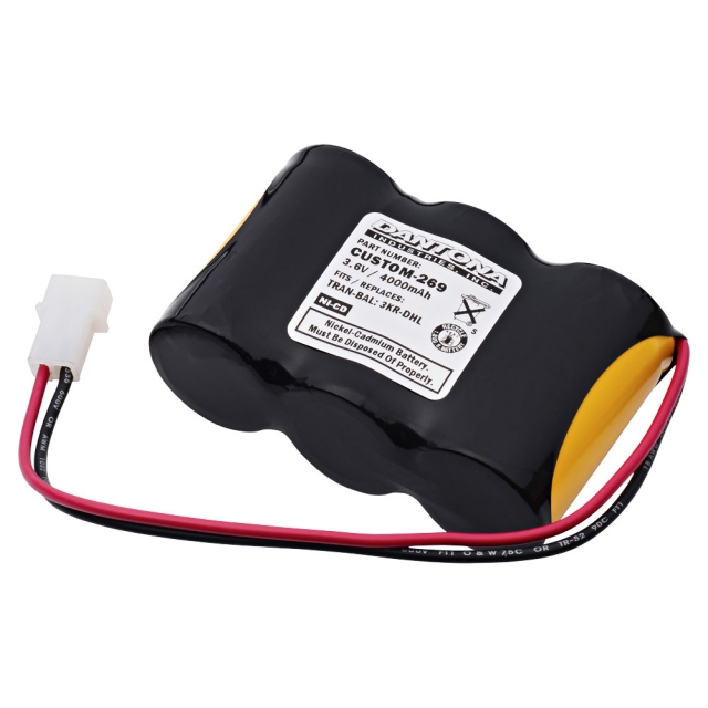 Replacement battery for Emergi-Lite 4000014, P400DHX3 emergency lighting fixtures, exit signs. 3.6V 4000mAh