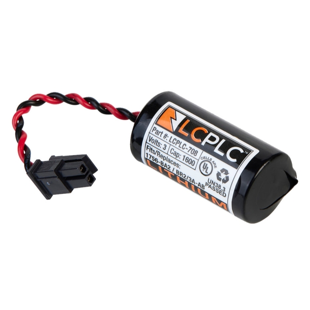 LCPLC-708 - Low Cost PLC Battery for Allen Bradley 1756-BA2, 1756-L6X(Series B), ControlLogix 5561, ControlLogix 5562, ControlLogix 5563 3V 2400MAH