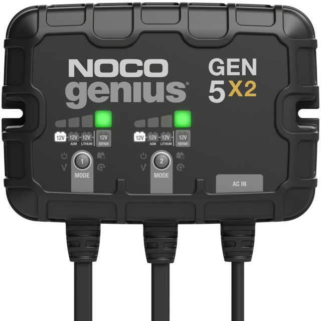 NOCO Genius GEN5X2 2-Bank On-Board Battery Charger
