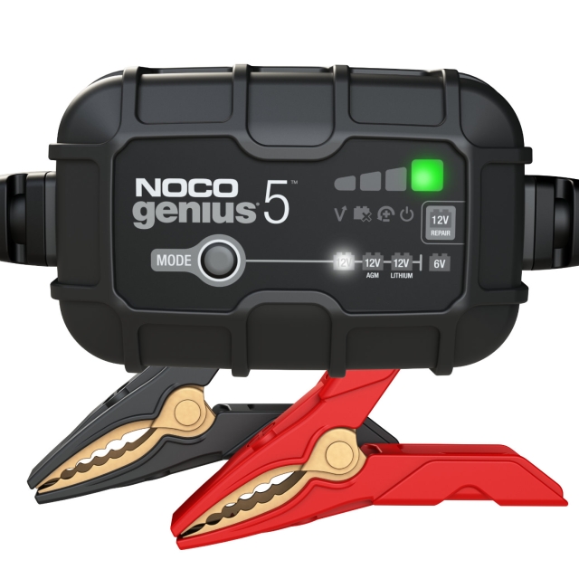 NOCO Genius GENIUS5 Battery Charger for 6 and 12 Volt Batteries.