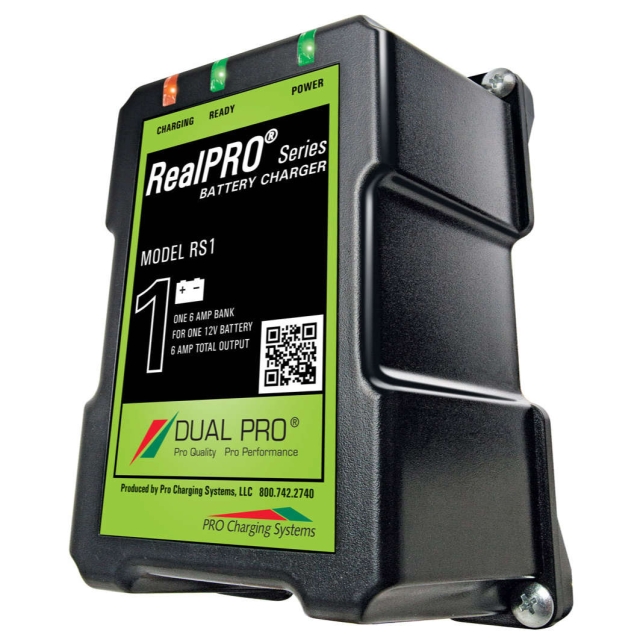 Dual Pro RealPRO RS1 single battery on-board battery charger. 