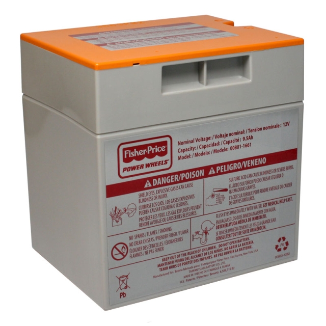 Power Wheels Battery - 12 Volt Orange Case