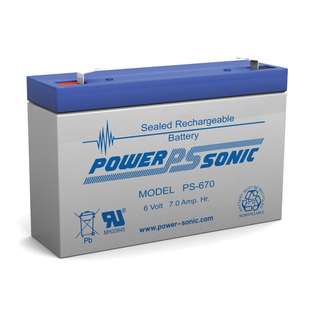 PS-670 - 6 Volt 7 Ah Sealed Lead Acid Battery