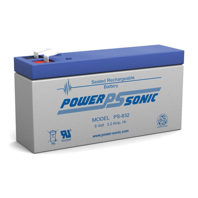 PS-832 - 8 Volt 3.2 Ah Sealed Lead Acid Battery