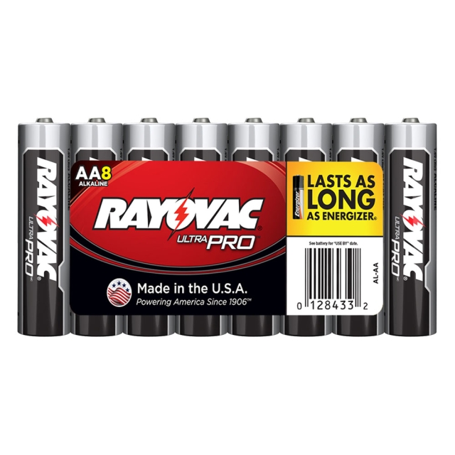 Rayovac Ultra Pro AA Alkaline Batteries 8 Pack