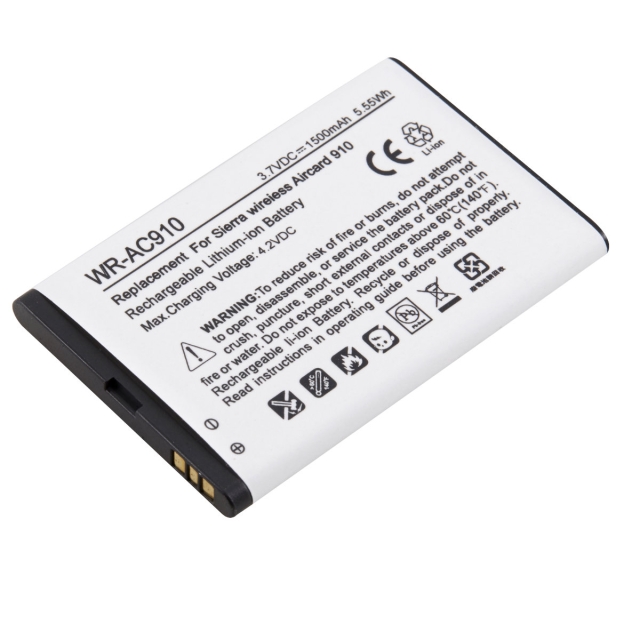 Replacement battery for the Sierra Wireless Aircard 910 Mobile Hotspot