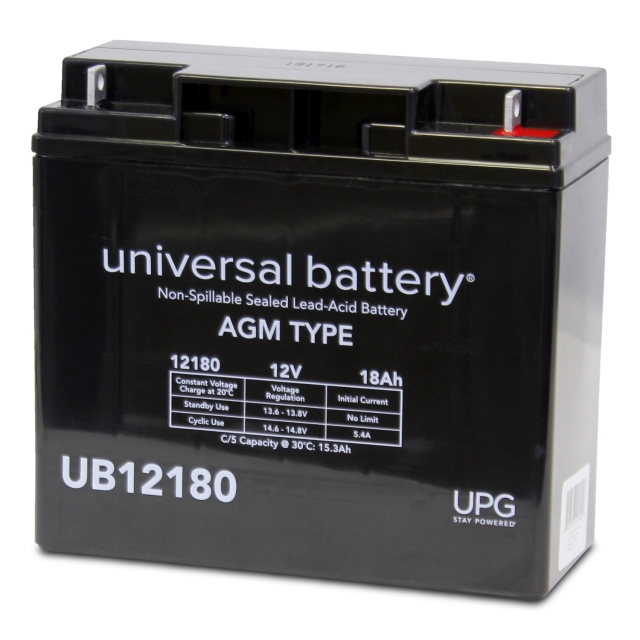 Universal UB12180 Sealed Lead Acid Battery, 12V 18AH