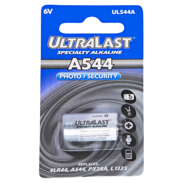 UltraLast A544, UL554, 4LR44 6 Volt Alkaline Battery