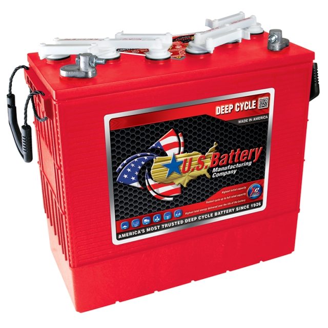 US Battery US 185 XC2, 12V 200AH. Deep cycle Group Size 921 battery - designed for floor machines, scrubbers, sweepers - multi-purpose. 15-5/8" x 7-1/16" x 14-7/8"