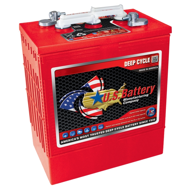 US Battery US 305 XC2, 6V 310AH. Group Size 902 Battery. Deep cycle, designed for floor machines, scrubbers, sweepers - multi-purpose. 11-7/8" x 7-1/8" x 14-5/8"