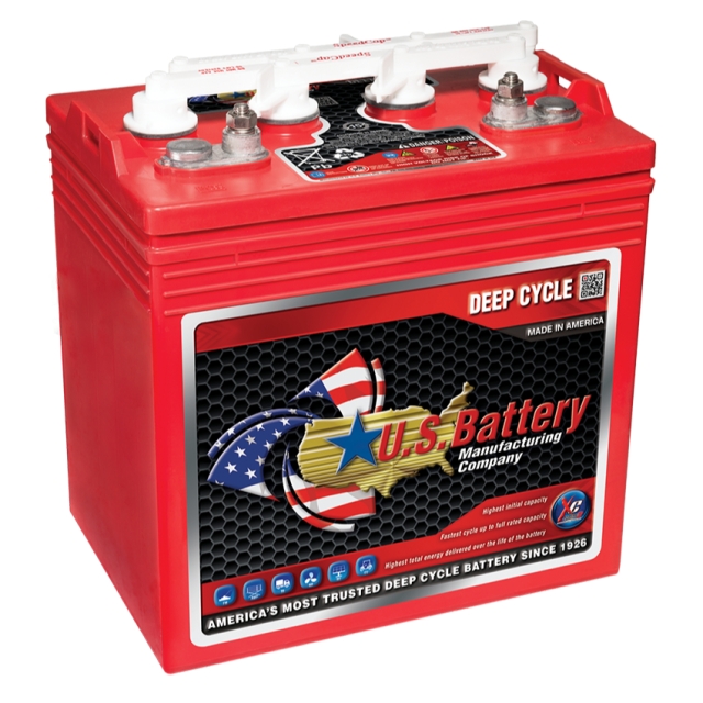 US Battery US 8VGC XC2, 8V 170AH. Group Size GC2 battery. Deep Cycle, excellent for electric vehicles, golf carts, industrial vehicle and equipment. 10-1/4" x 7-1/8" x 11-1/4"
