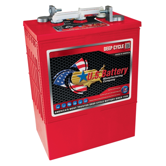US Battery US L16 XC2, 6V 385AH. Deep cycle Group Size 903/L16 battery. Designed for use in floor machines: scrubber/sweepers, aerial lifts, boom lifts, work platforms. 11-7/8" x 7-1/8" x 16-3/4"