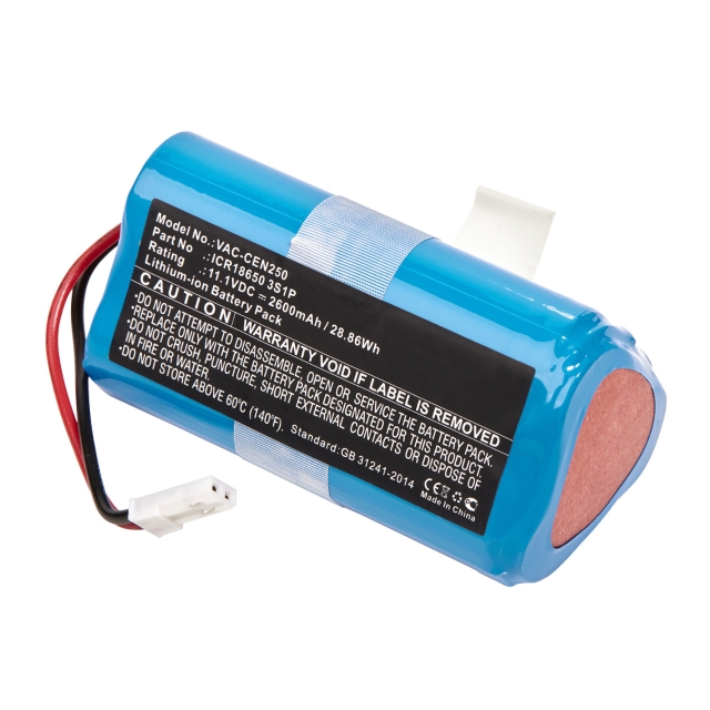 ECOVACS CEN350, ML009 and V700 replacement vacuum cleaner battery, 11.1V 2600mAh, Lithium Ion