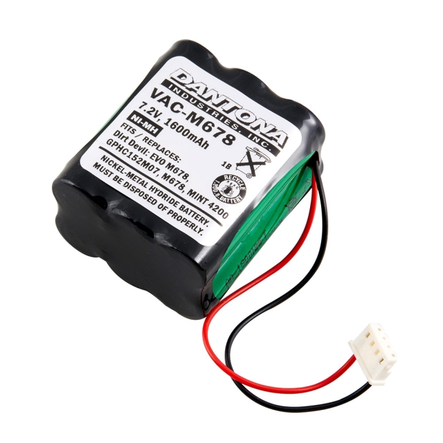 Replacement battery for Dirt Devil M678 and iRobot Braava 320, 321 robotic vacuum cleaners.
