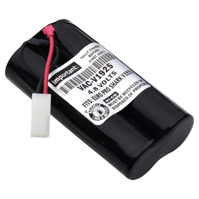Replacement battery for Euro-Pro Shark V11925, XBV1925 cordless vacuum cleaners/floor sweepers.