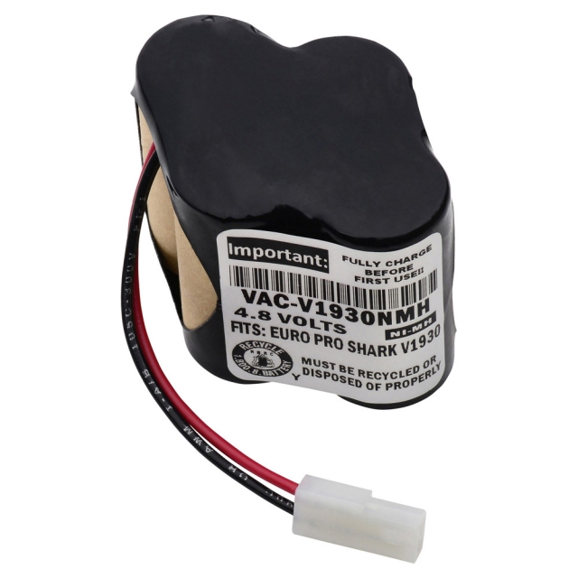 Replacement battery for Euro-Pro Shark V1700Z. V1725BL, V1930 cordless vacuum cleaners/floor sweepers.