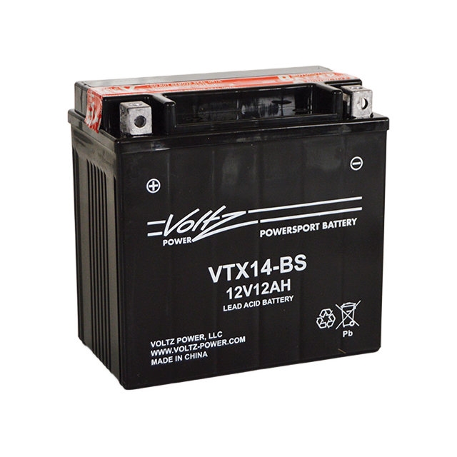 Volts Power VTX14-BS power sports battery, 12V 12AH