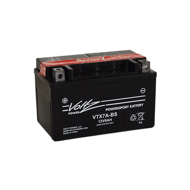 Voltz Power VTX7A-BS AGM power sports battery, 12V 6AH