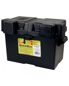 Plastic Battery Box fits one Group Size 27, 120172, Made in USA. Perfect for marine, commercial, stand-by, industrial and agricultural vehicles and equipment.