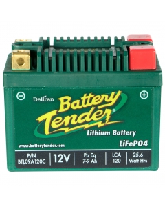 Battery Tender BTL09A120C LiFePO4 (Lithium Iron Phosphate) Power Sports Battery, Front View